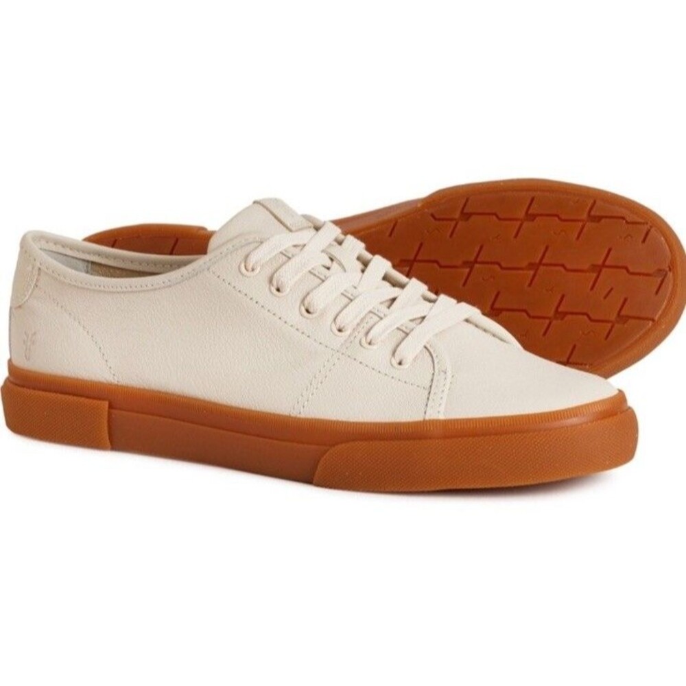 Frye NWT Womens size 7 Gia low lace Leather Sneakers Ivory